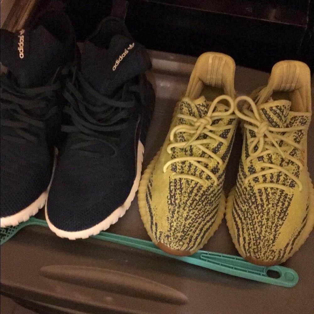 Adidas and a pair of yezzys